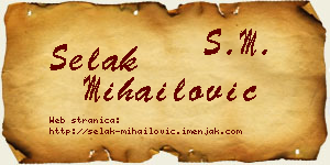 Selak Mihailović vizit kartica